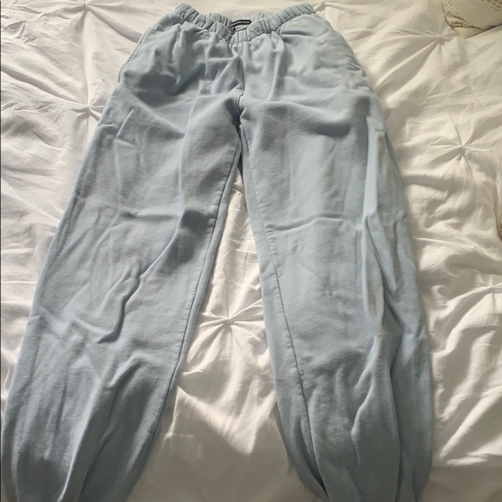 light blue sweatpants